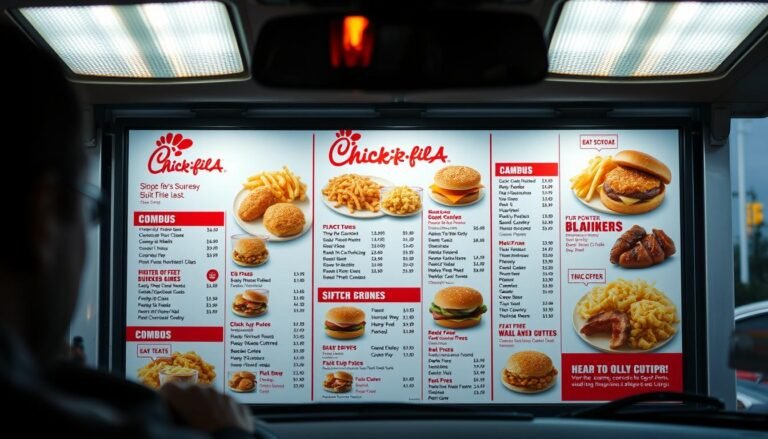 chick fil a drive thru menu