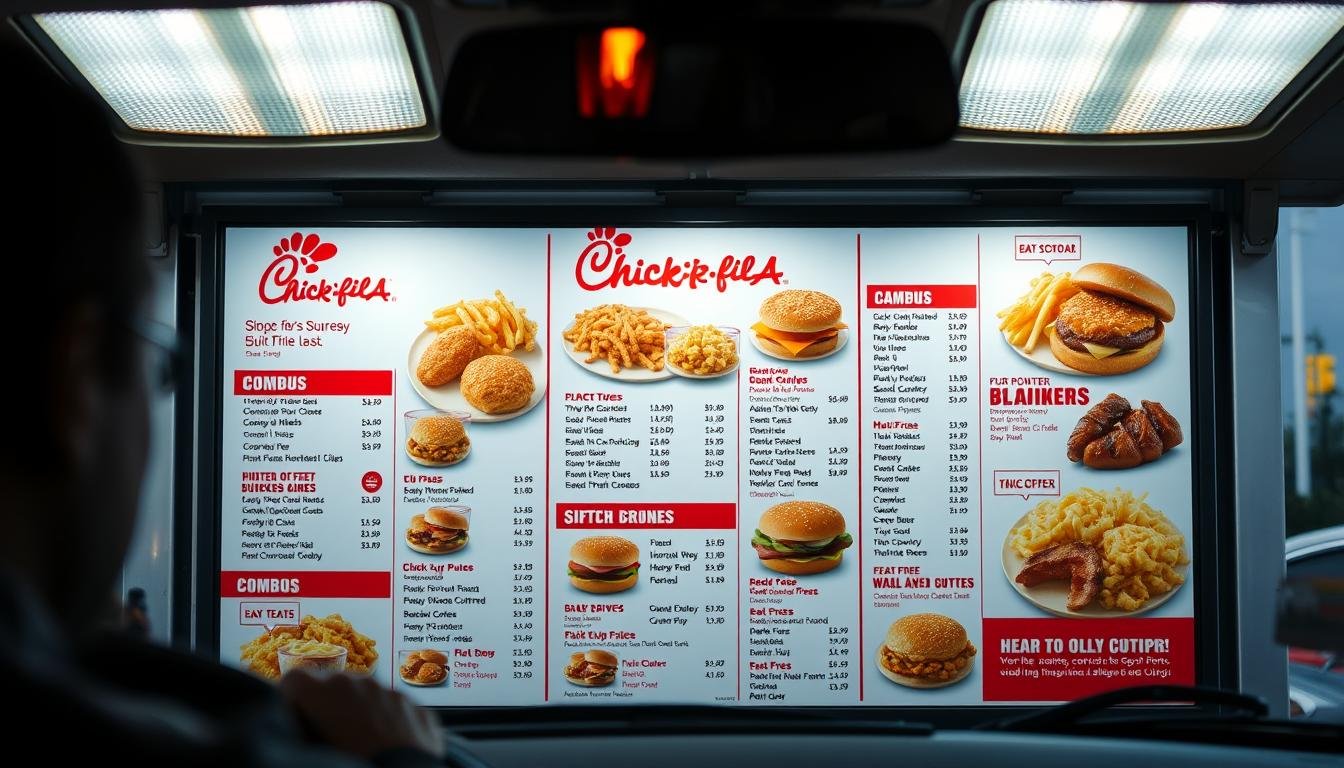 chick fil a drive thru menu