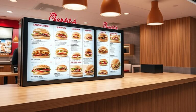 chick fil a sandwich menu