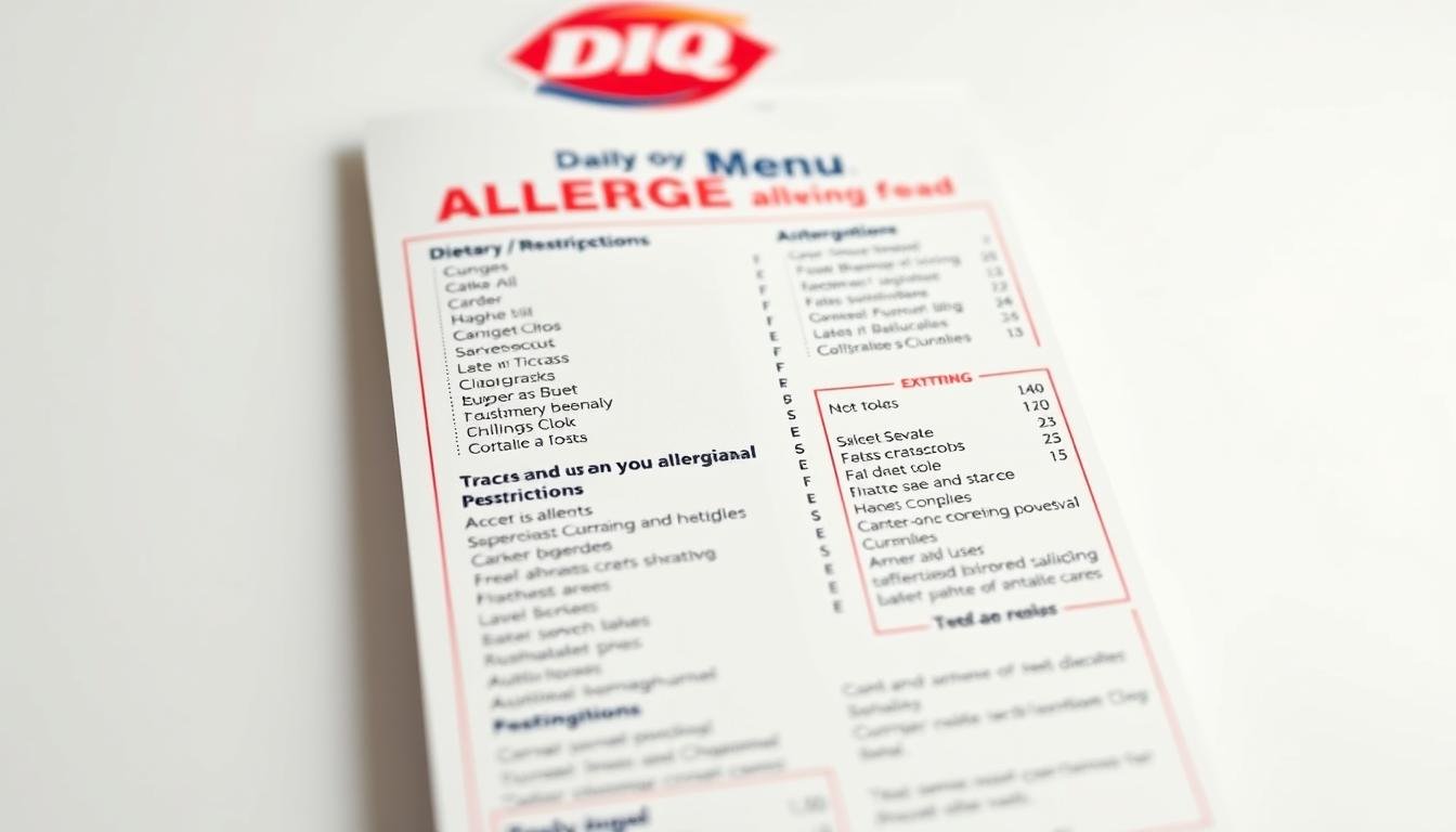dairy queen allergen menu