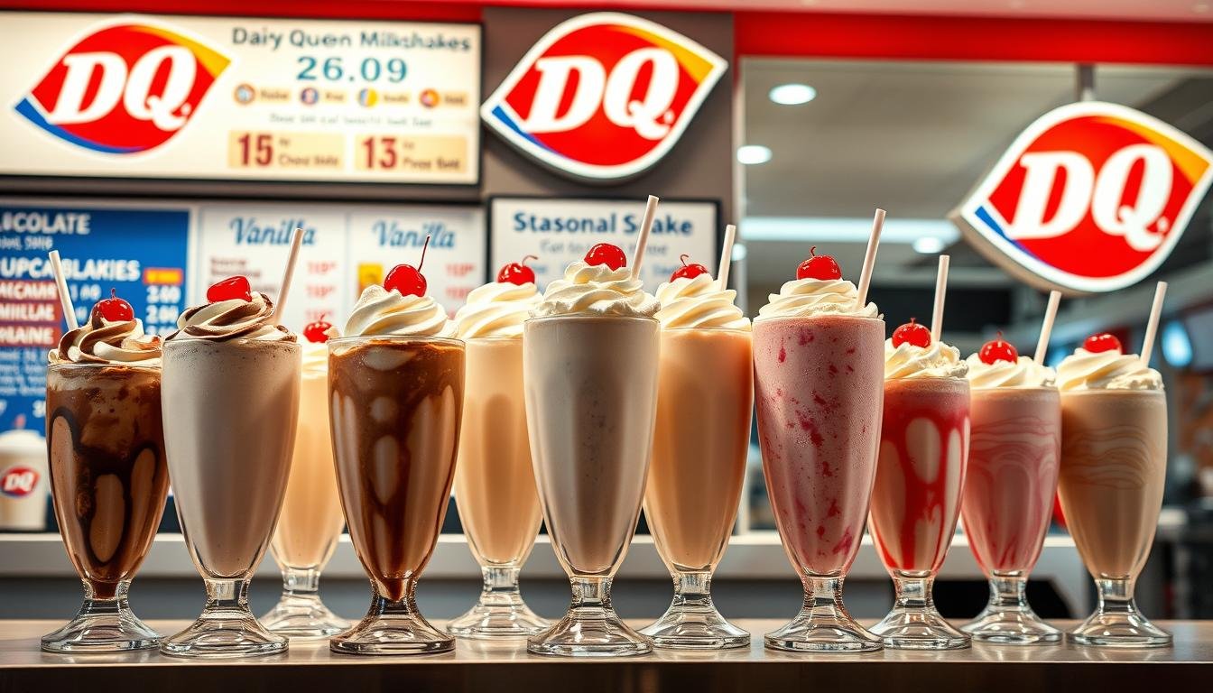 dairy queen shakes menu
