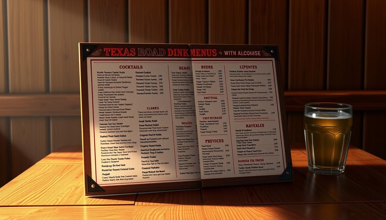 texas roadhouse drink menu with prices